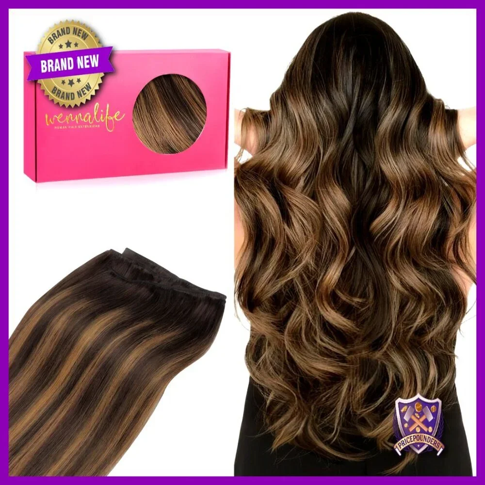 18 Inch Sew In Hair Extensions Real Human Hair 90g Straight Weft